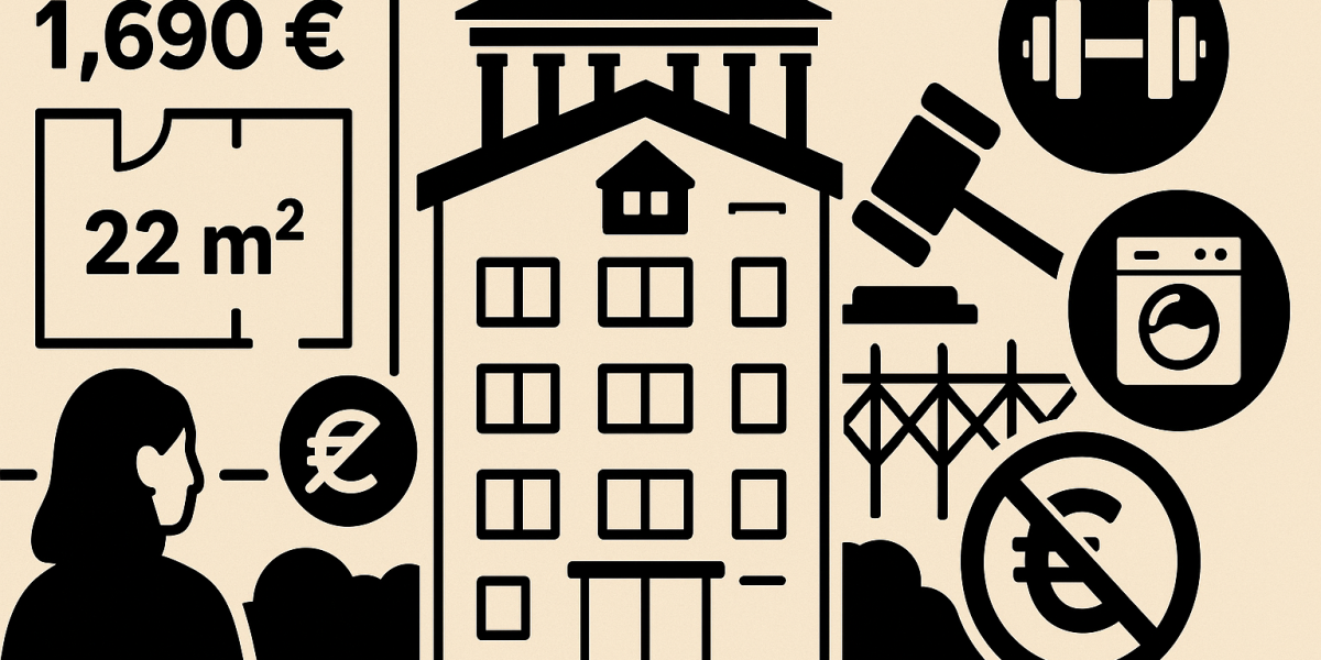 Immeuble moderne avec espaces partagés, symbolisant le concept de coliving et les services mutualisés