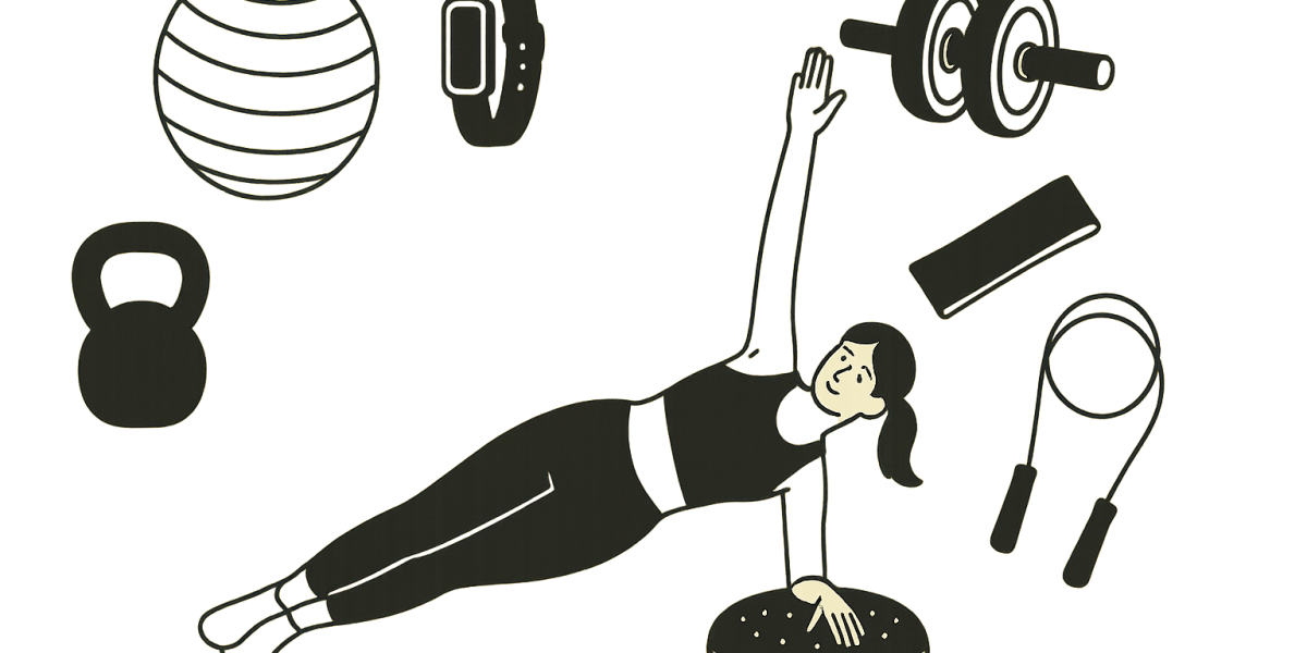 Salon transformé en espace d'entraînement avec accessoires design pour faire du sport à la maison