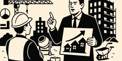 Chantier de construction avec grues et bâtiments en cours, illustrant la relance du logement et les enjeux des coûts des matériaux