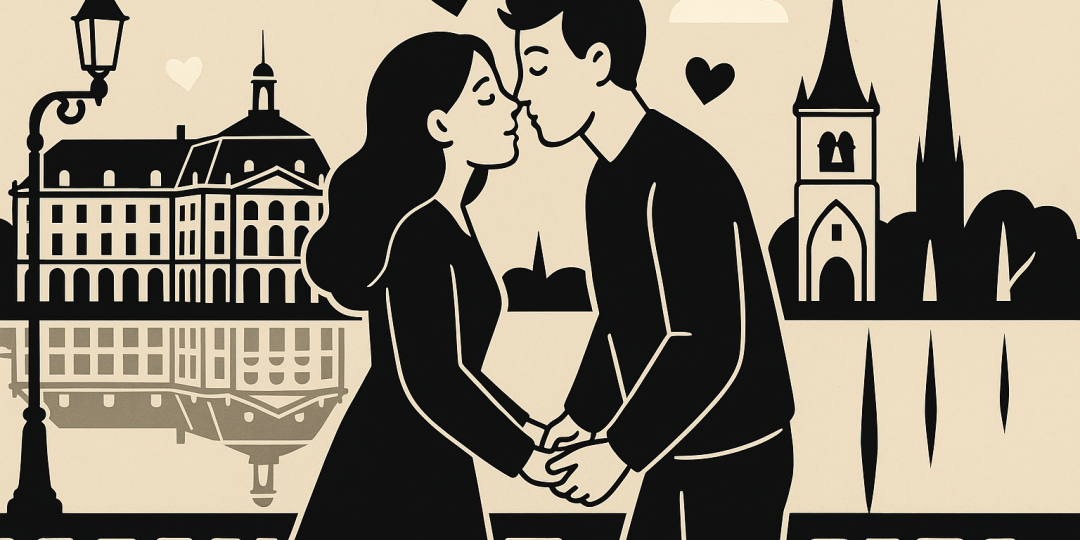 Vue romantique de Bordeaux avec quais et architecture historique au coucher du soleil