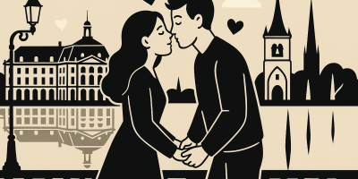 Vue romantique de Bordeaux avec quais et architecture historique au coucher du soleil