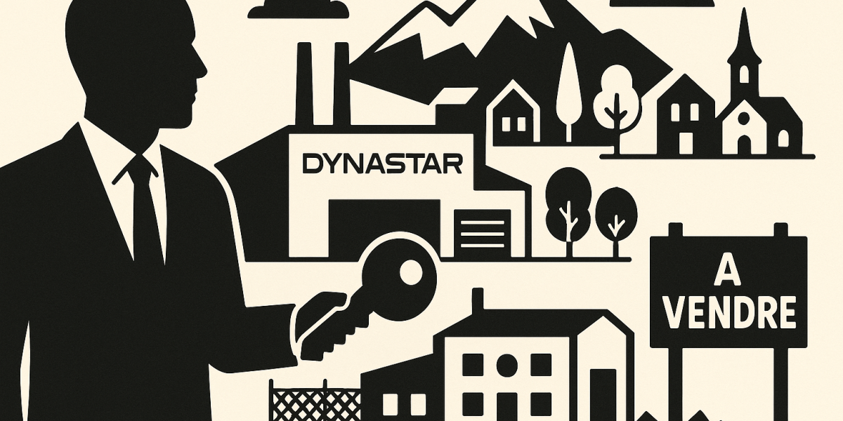 Le site industriel de Dynastar à Sallanches, friche et bâtiment vide à l’entrée de la commune