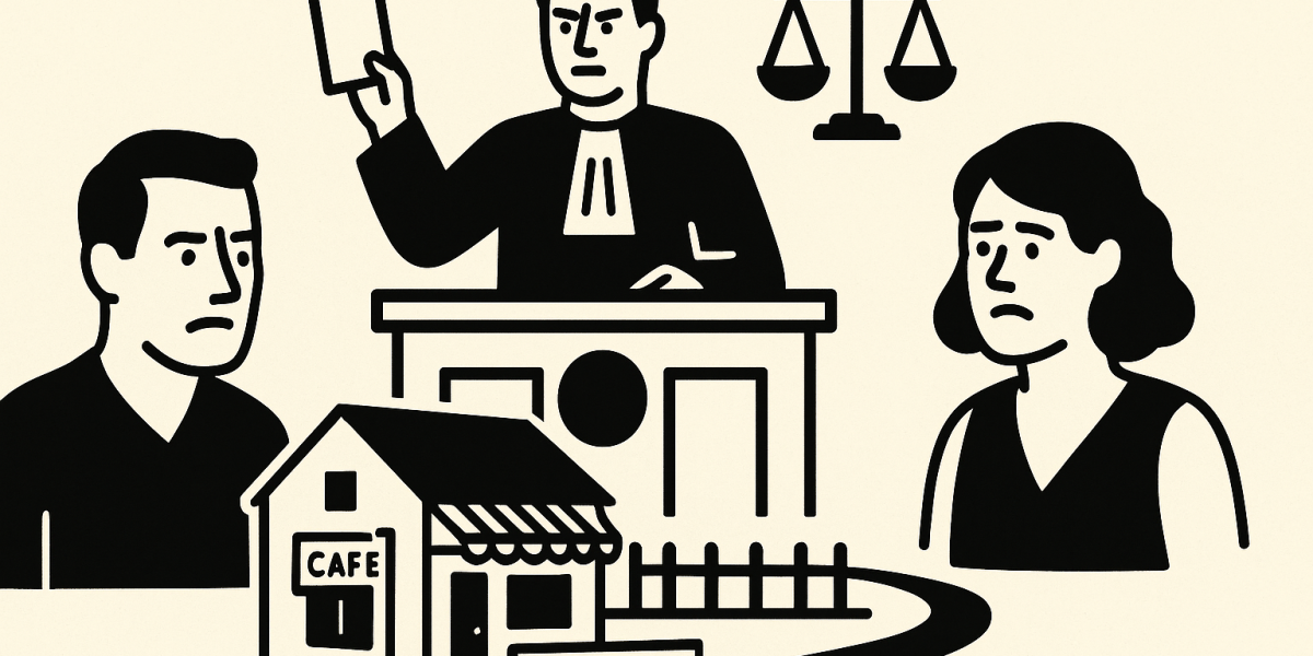 Terrasses et accès le long de la rue de la Plage au Cap-Ferret, sujet du litige sur la propriété