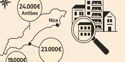 Panorama d’Antibes illustrant les quartiers où le prix du mètre carré dépasse les 20 000 €