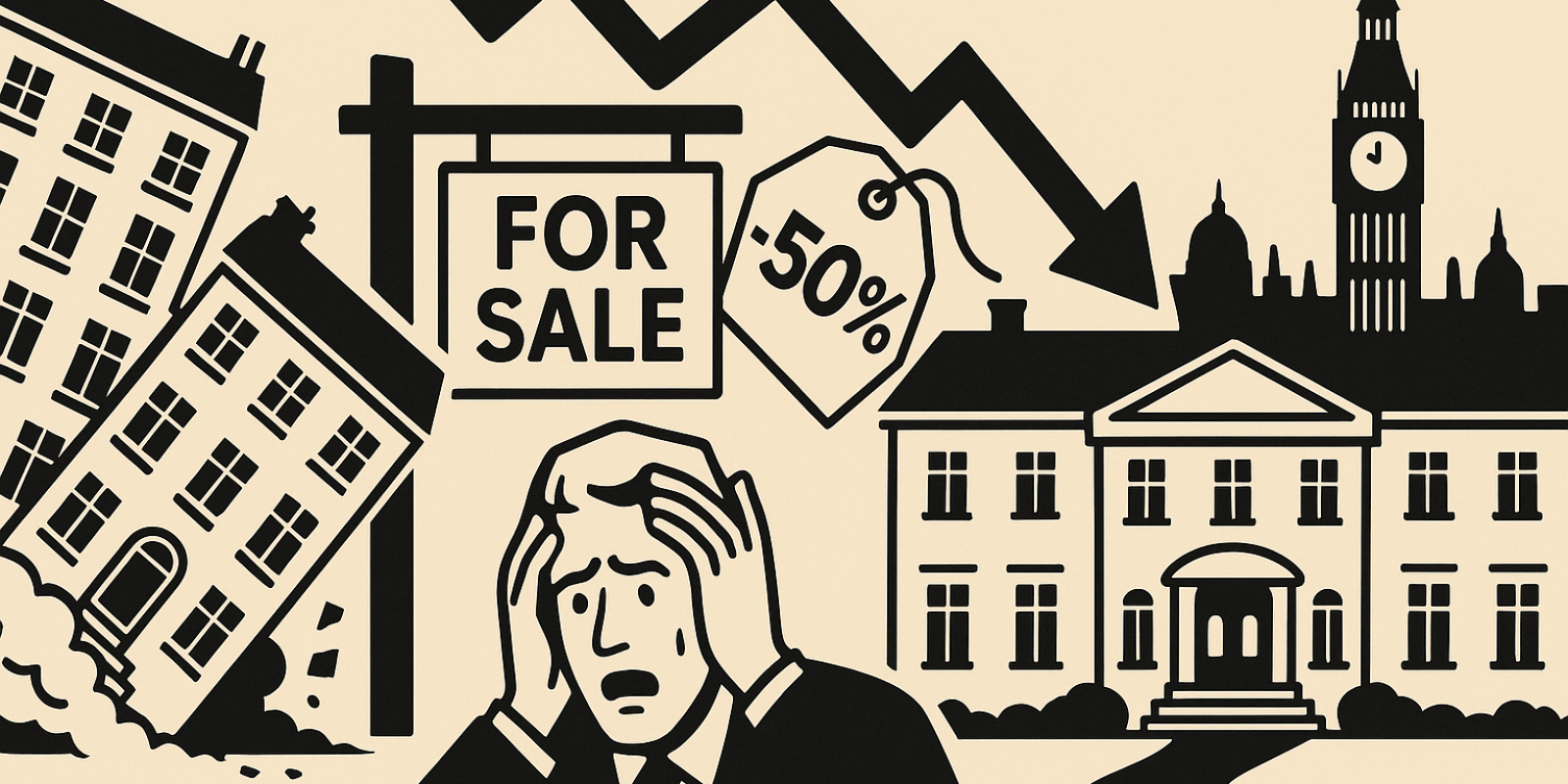 Rues d'un quartier huppé de Londres avec maisons de luxe