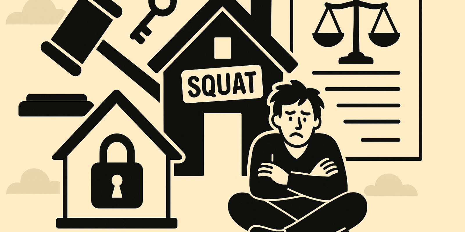 Porte d’un logement occupé, illustrant la thématique de la loi anti-squat