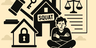 Porte d’un logement occupé, illustrant la thématique de la loi anti-squat