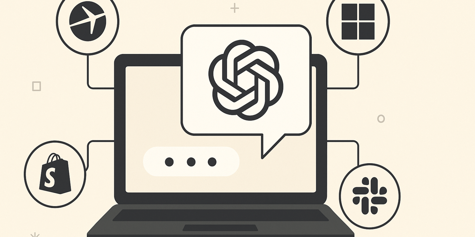 Illustration : intégration d’applications tierces dans ChatGPT