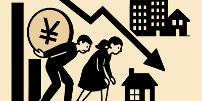 Façades d'immeubles chinois illustrant la crise du secteur immobilier