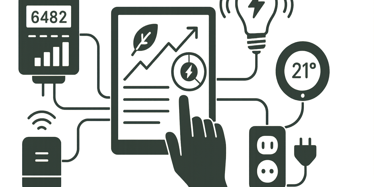Illustration d'objets connectés pour suivre la consommation d'énergie