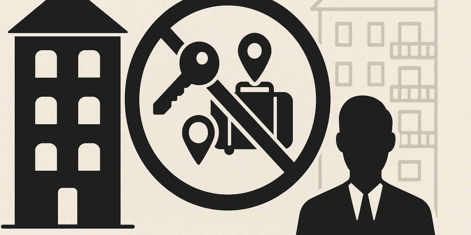 Clés et symbole de location touristique illustrant le débat sur les meublés touristiques en copropriété