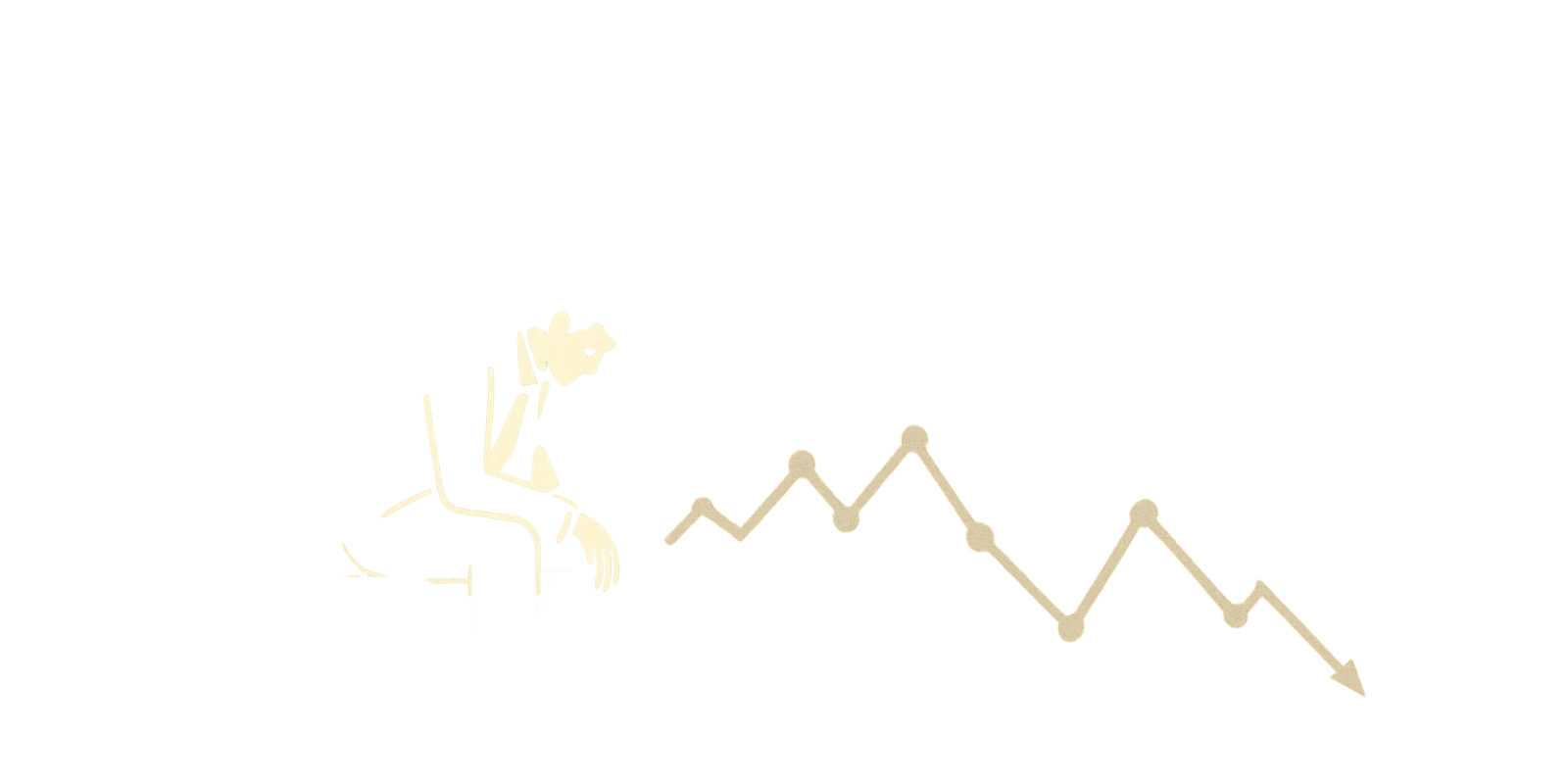 Graphique illustrant une courbe descendante devant une silhouette de maison, symbolisant le recul du marché du crédit en novembre 2025