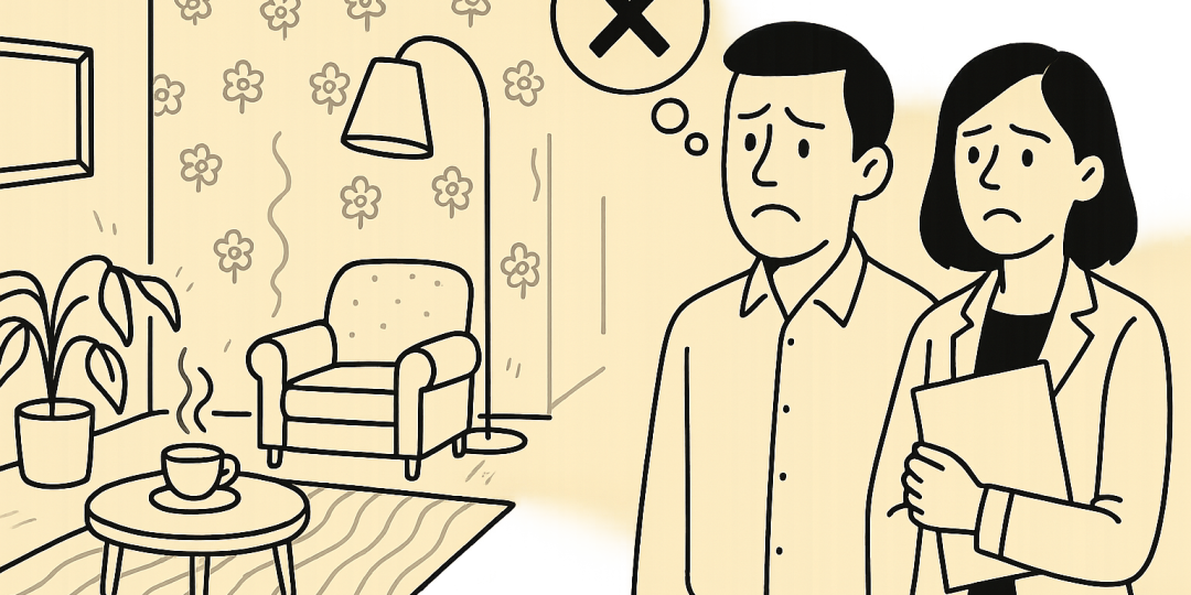 Couverture montrant un intérieur épuré : conseils pour éviter les erreurs de décoration avant une visite immobilière