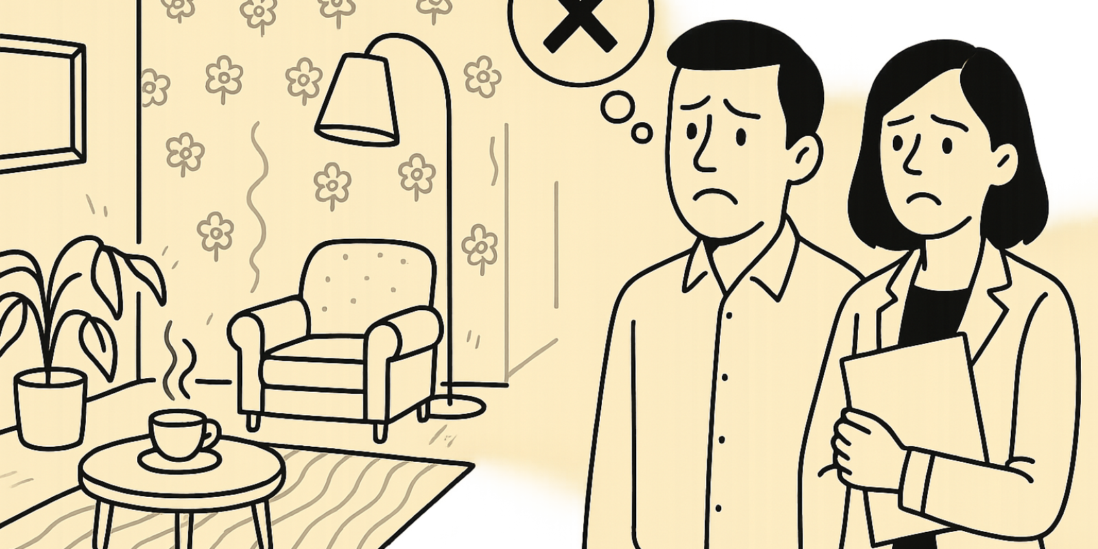 Couverture montrant un intérieur épuré : conseils pour éviter les erreurs de décoration avant une visite immobilière