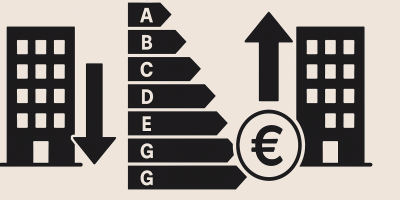 Illustration montrant l'influence du DPE sur les prix de vente immobiliers