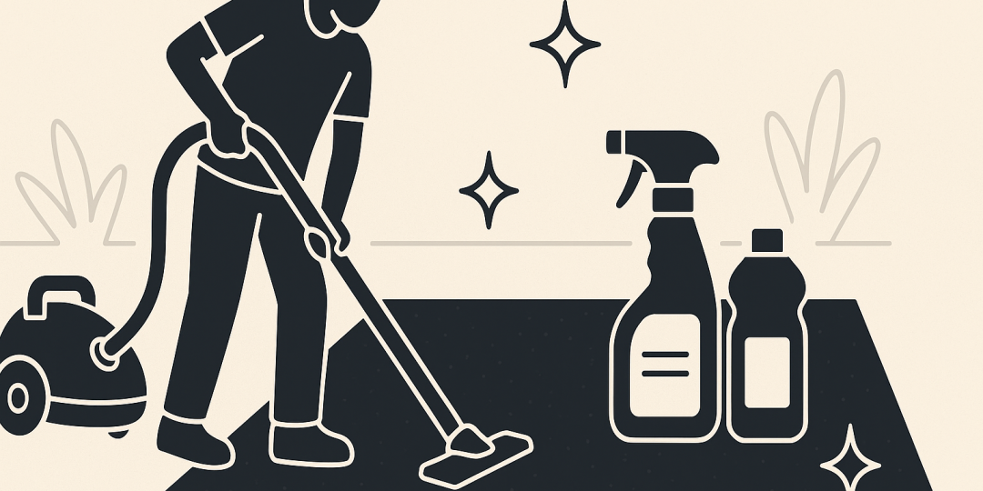 Personne passant l'aspirateur sur une moquette claire dans un salon