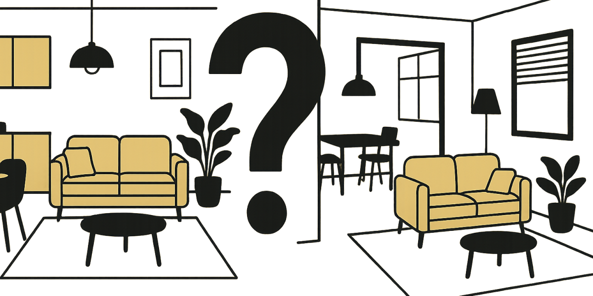 Intérieur moderne avec séparation légère : verrière et demi-cloison pour structurer un espace ouvert