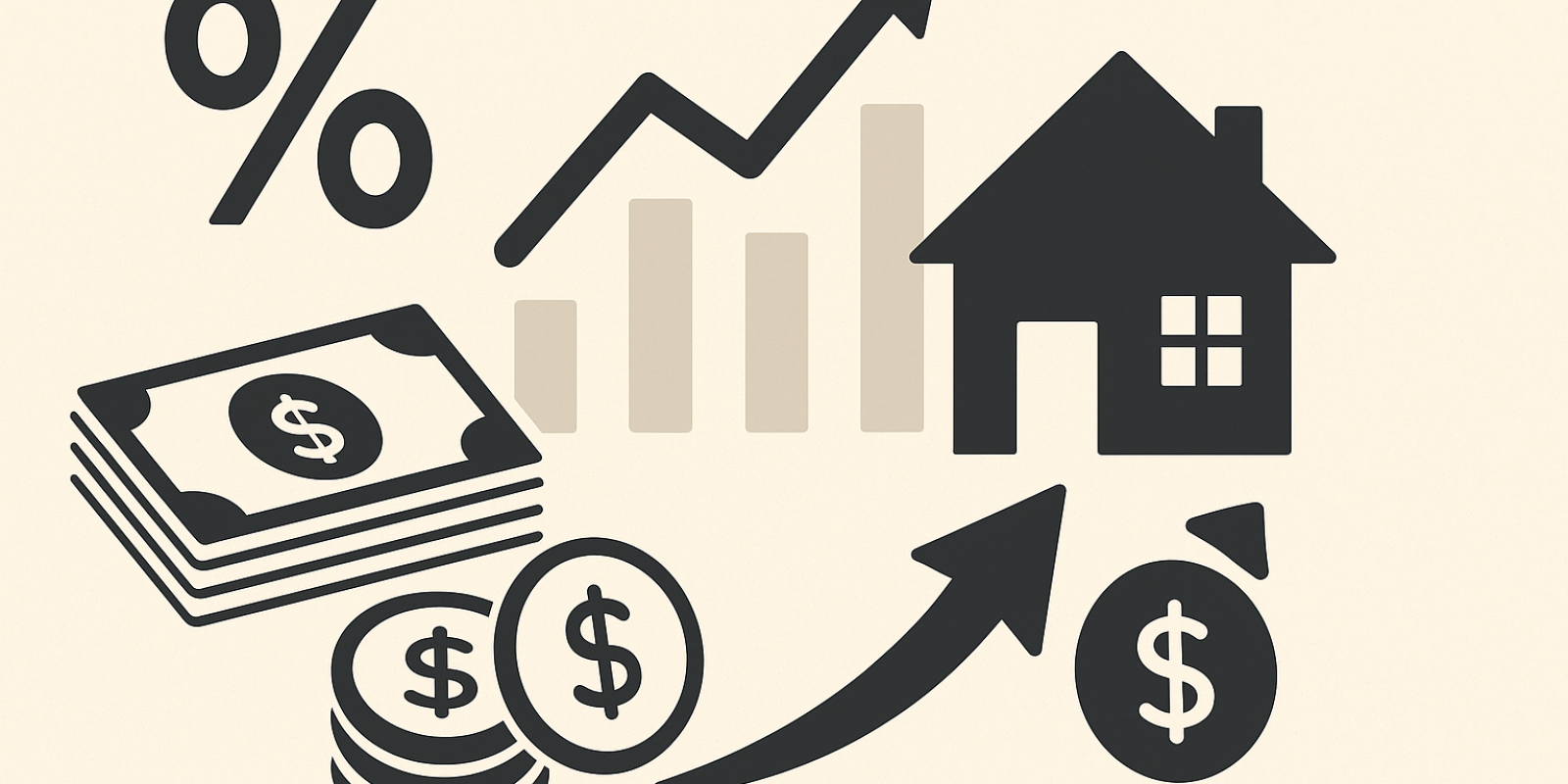 Graphique illustrant la hausse des taux immobiliers en avril 2026