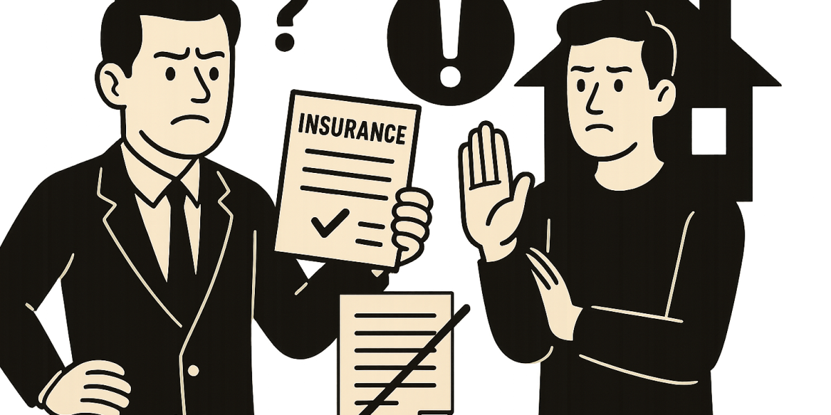 Propriétaire consultant un dossier d'assurance habitation avec un locataire