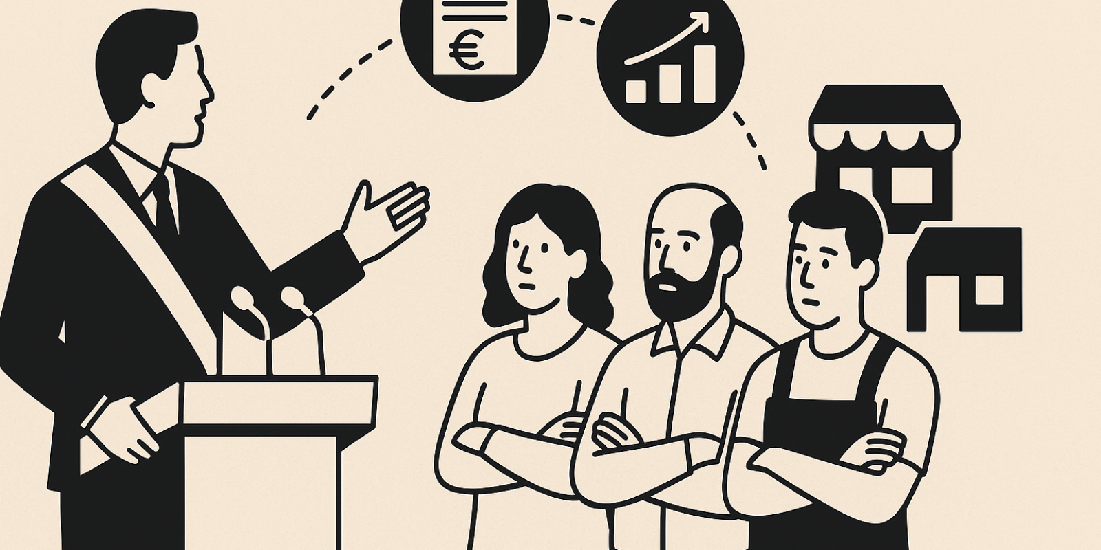 Mobilisation d'artisans et commerçants lors du Salon des maires pour évoquer fiscalité et économie locale