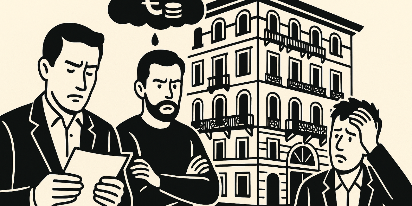 Façade de l'immeuble du 10 rue du Congrès à Nice, entourée de panneaux de chantier