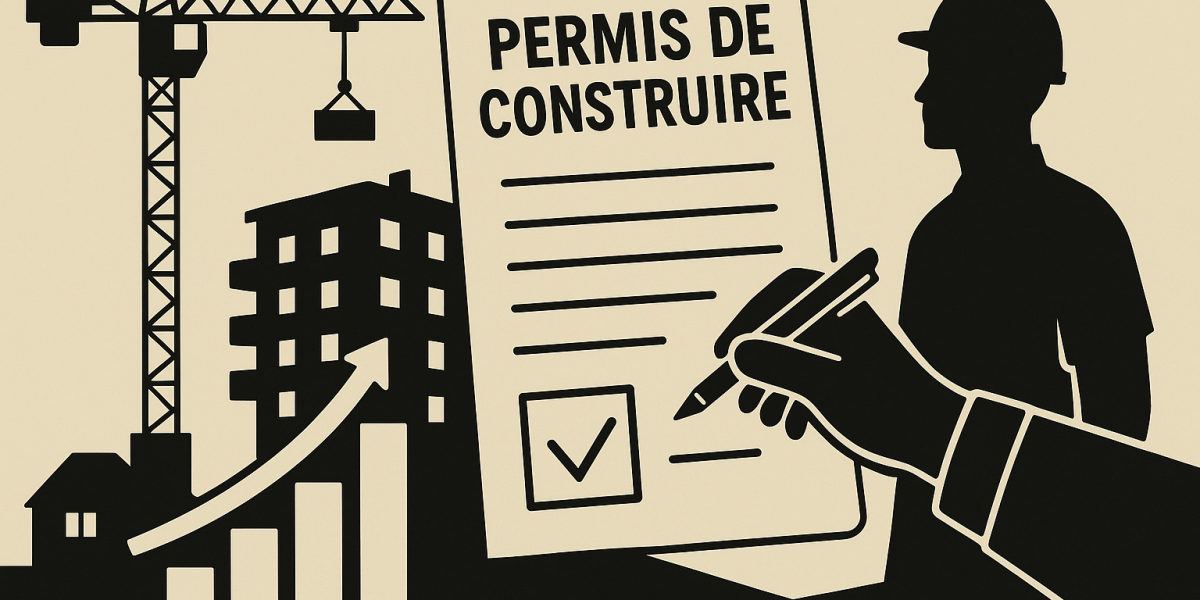 Chantier de logements neufs avec grues et échafaudages, illustration de la construction de logements