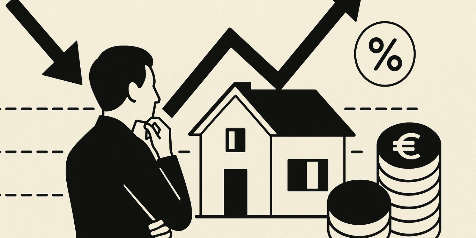 Portrait de Loïc Vandromme et illustration de la hausse des coûts des matériaux de construction