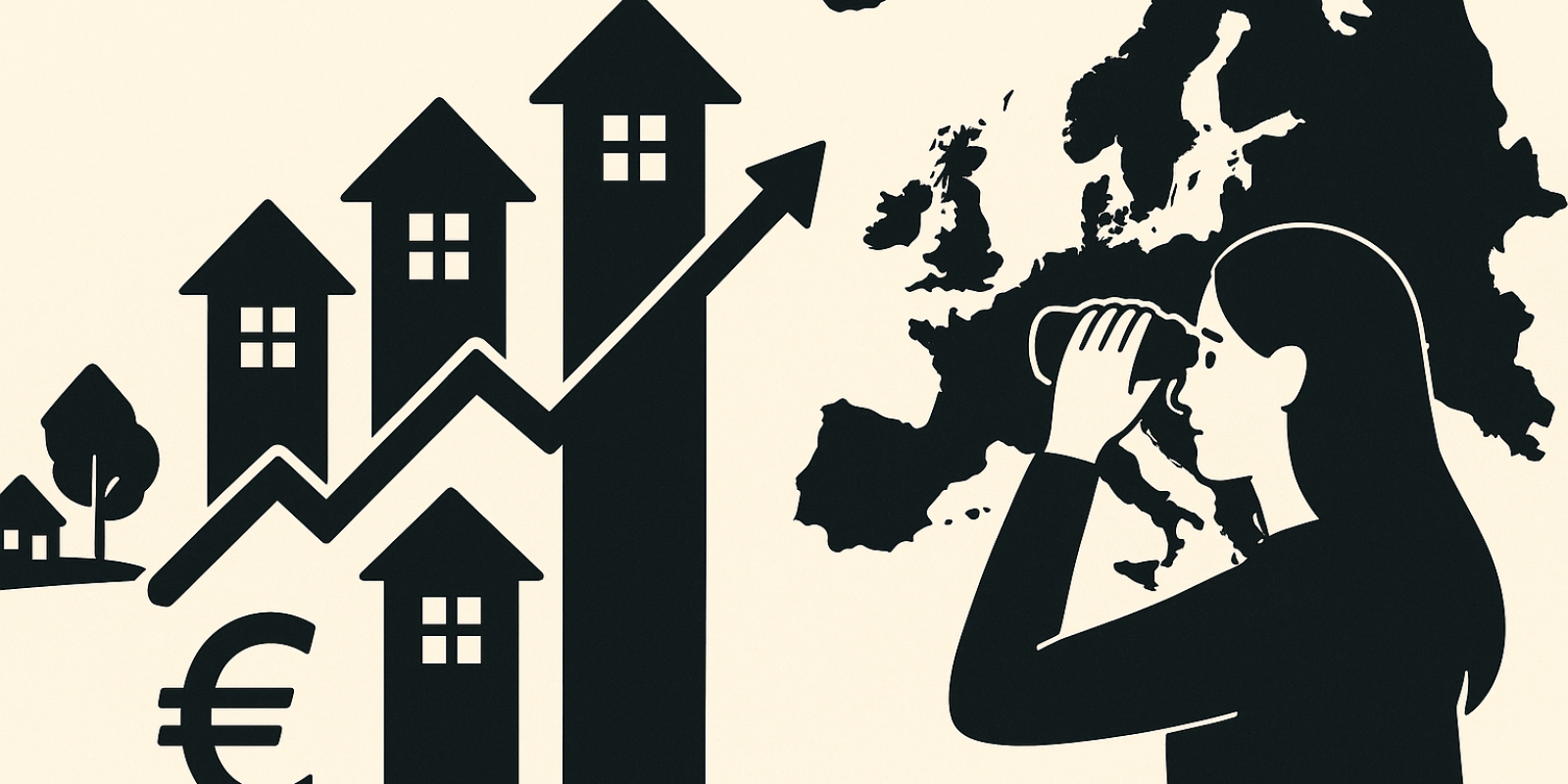 Illustration : immeubles urbains symbolisant la hausse des prix du logement en Europe