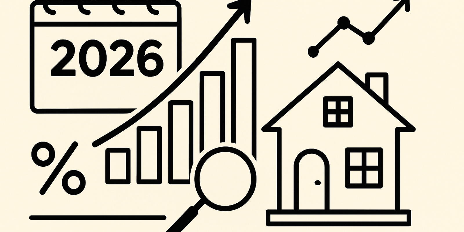 Illustration : perspectives 2026 du marché immobilier, taux et prix