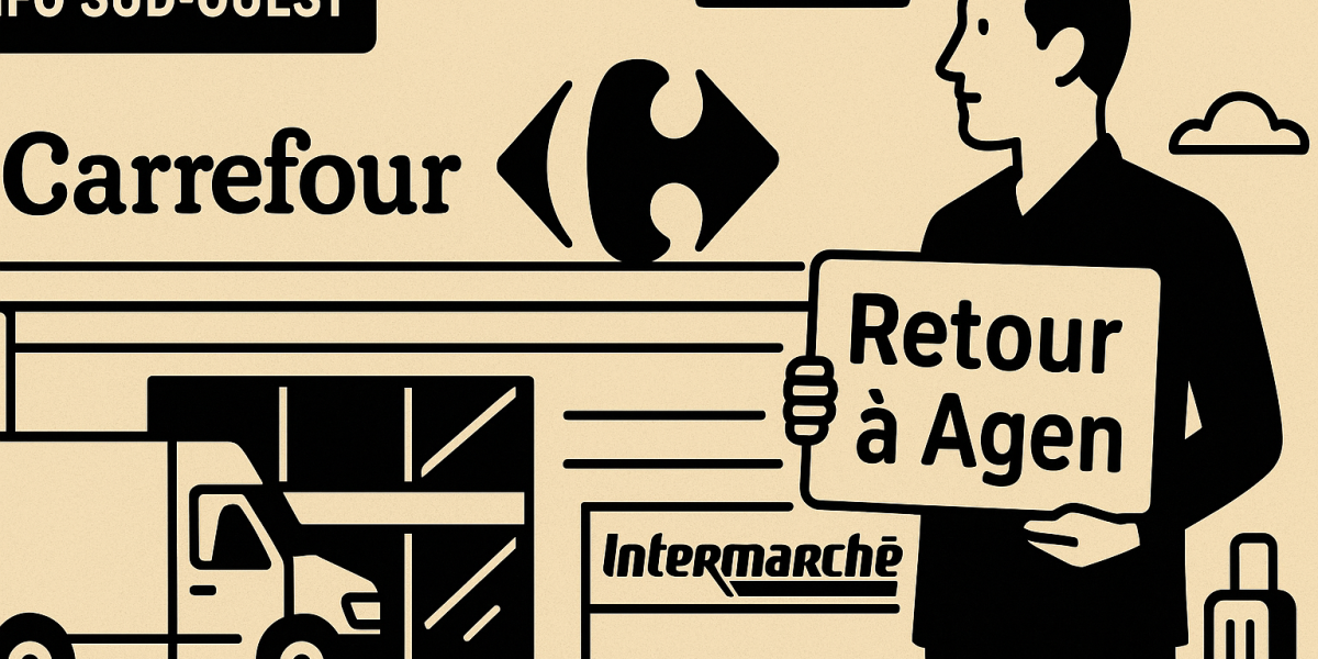 Façade d'un hypermarché Carrefour, illustration du projet à Boé près d'Agen