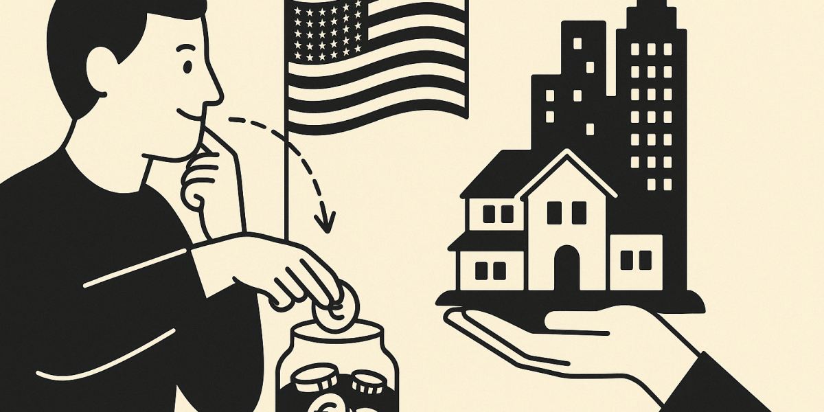 Façades d'immeubles américains symbolisant l'investissement immobilier aux États-Unis