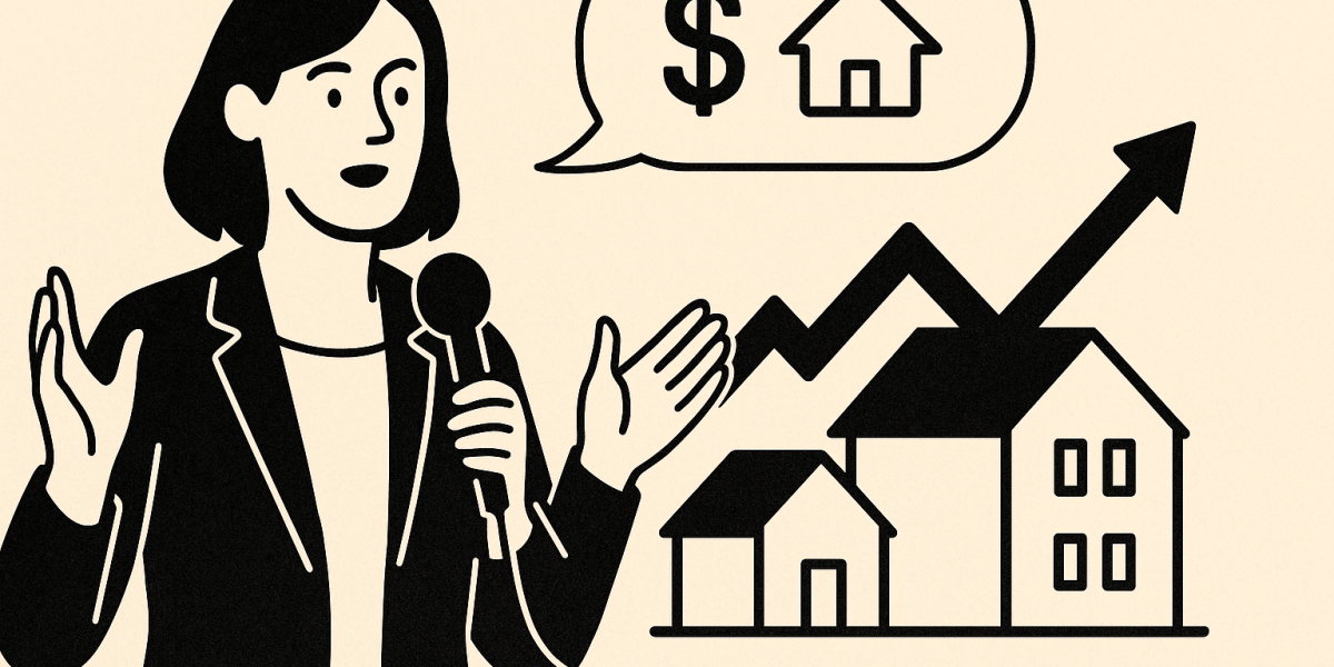 Véronique Bédague présentant les résultats de Nexity lors de la conférence de presse