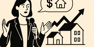 Véronique Bédague présentant les résultats de Nexity lors de la conférence de presse