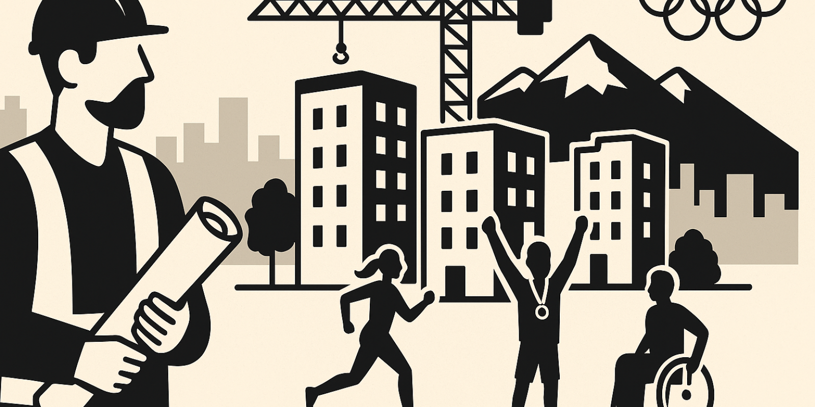 Vue aérienne de Nice illustrant le site prévu pour le village des athlètes des JO 2030