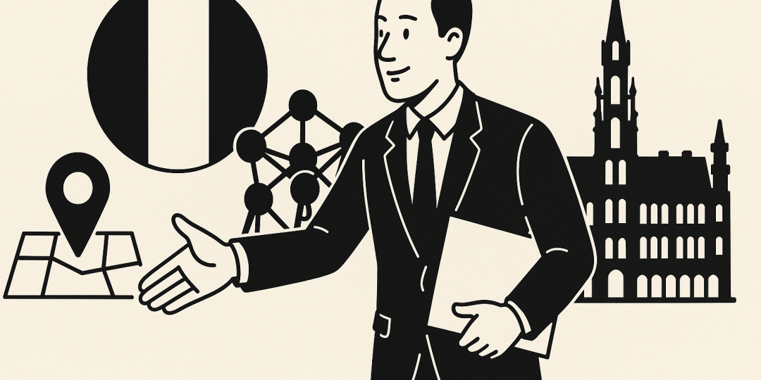 Logo du groupe Kardham et équipe à l'occasion de l'ouverture de la filiale belge