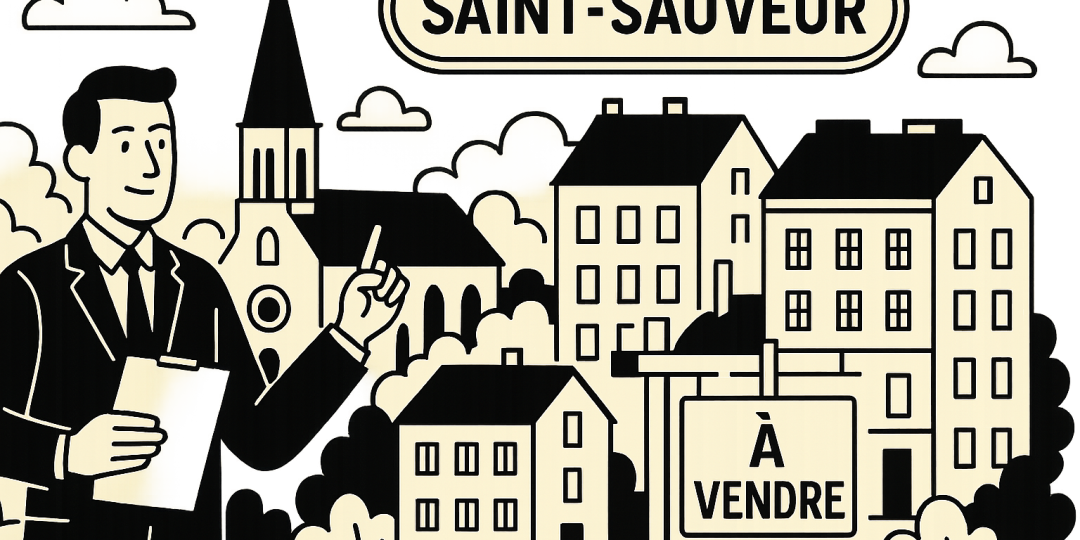 Vue du quartier Saint‑Sauveur à Lille avec l'hôtel de ville et le beffroi