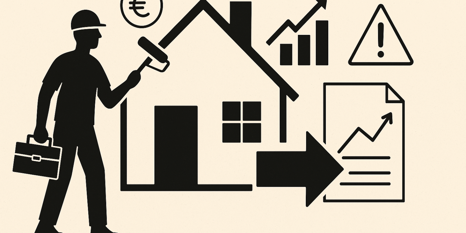 Documents et chantier illustrant la rénovation énergétique et les aides MaPrimeRénov en 2026