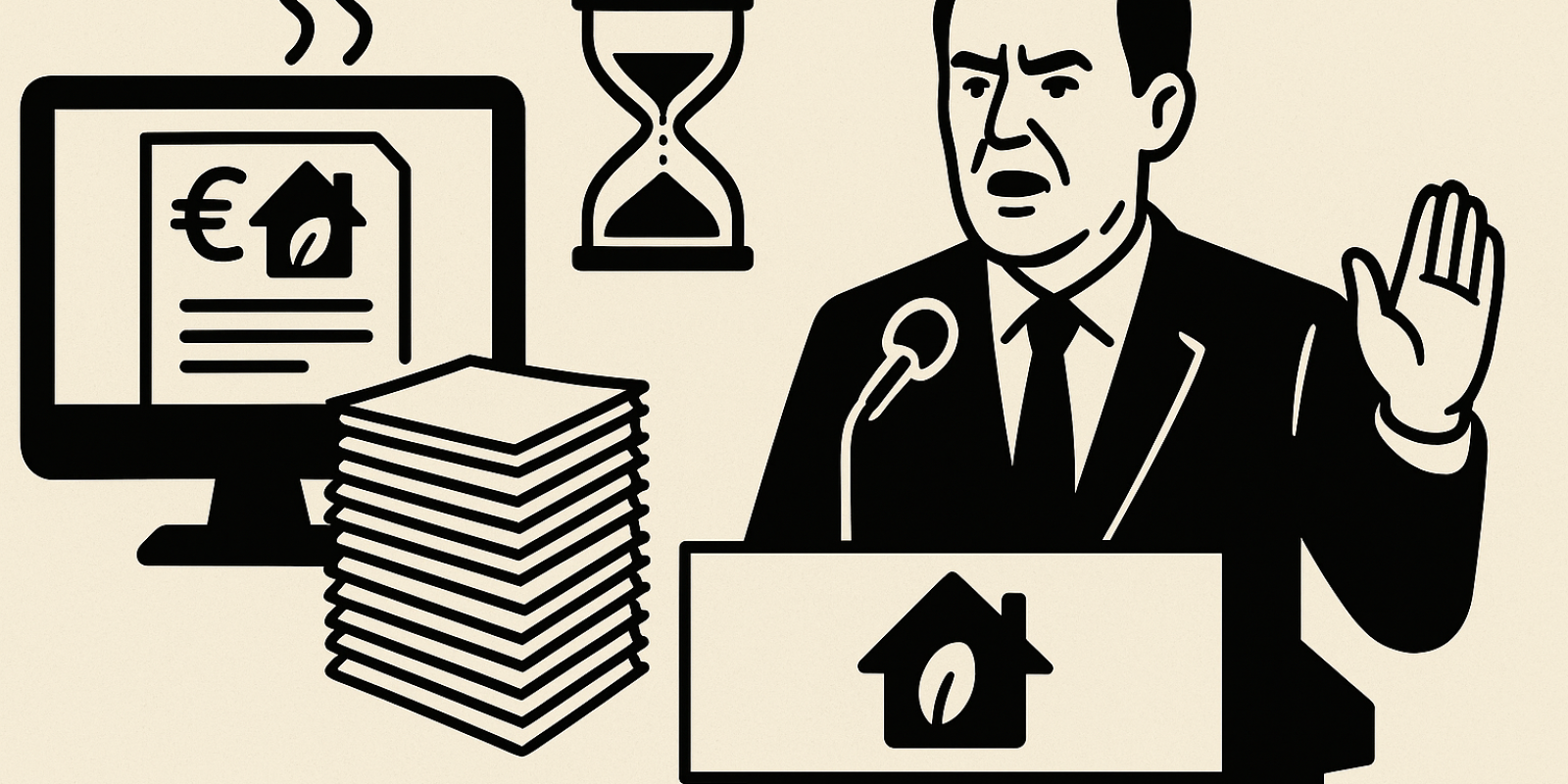 Illustration — réouverture de MaPrimeRénov' et files d'attente pour les demandes de rénovation énergétique