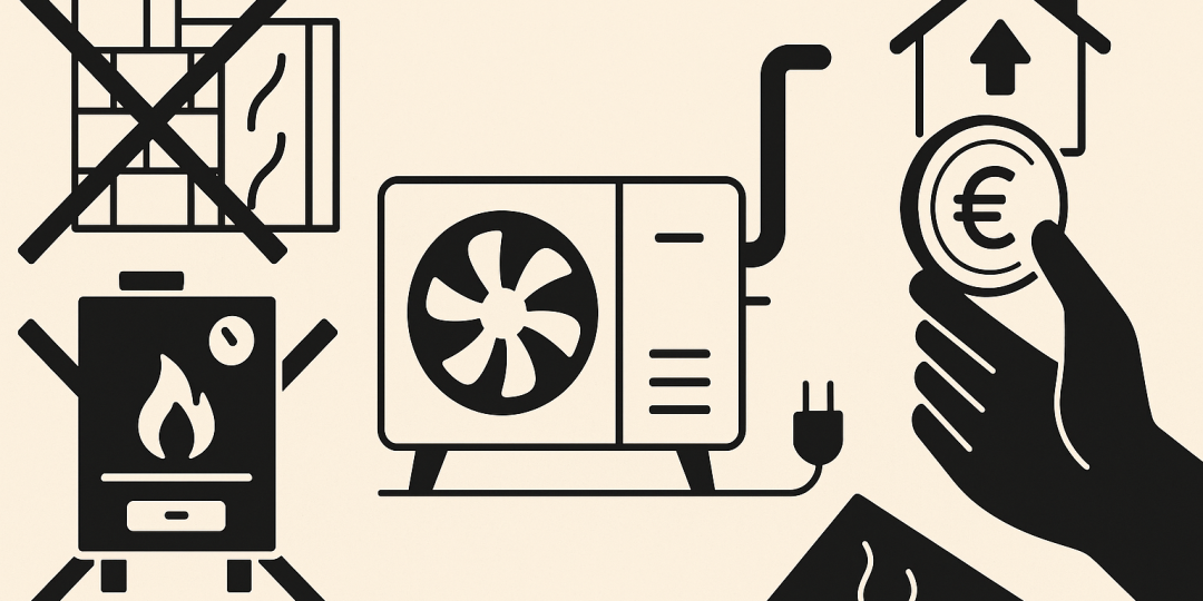 Façade de maison en cours d'isolation thermique, illustration de la rénovation énergétique