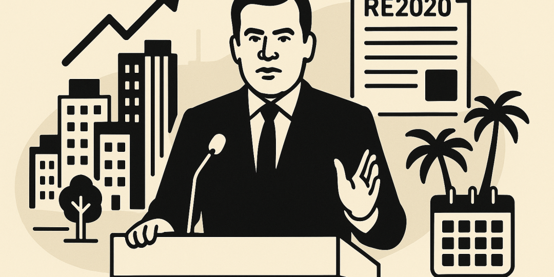 Vincent Jeanbrun au MIPIM 2026 présentant la politique du logement du gouvernement