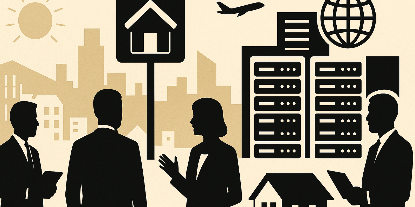 Stands et visiteurs au salon immobilier de Cannes, illustrant les attentes de reprise et les risques géopolitiques