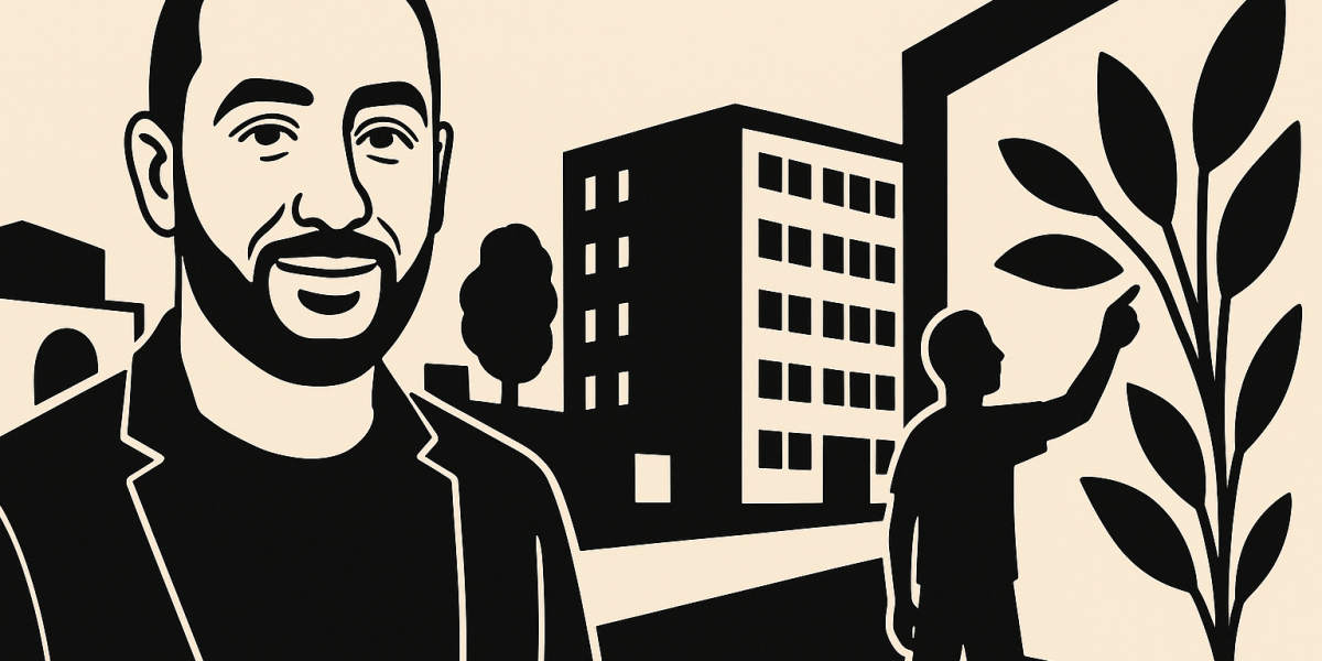 Portrait de Karim Hazza, agent immobilier et acteur associatif engagé à Pissevin, Nîmes Ouest