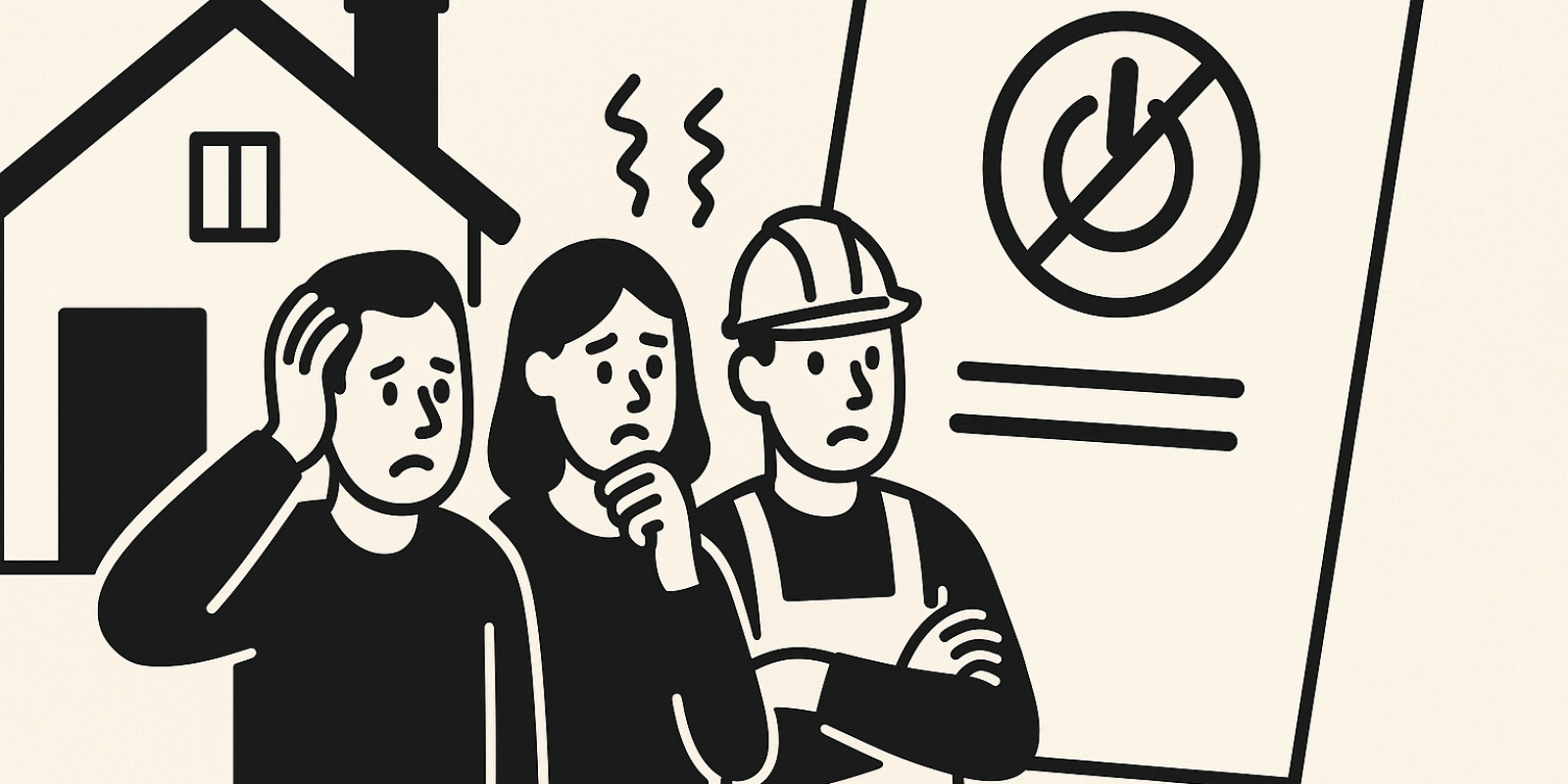 Une façade en rénovation illustrant l'arrêt temporaire du dispositif MaPrimeRénov’ et ses conséquences pour artisans et ménages