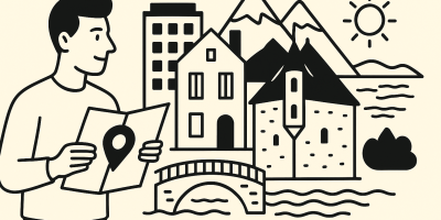 Vue du lac d'Annecy et promenades au bord de l'eau, symbolisant les quartiers prisés de la ville