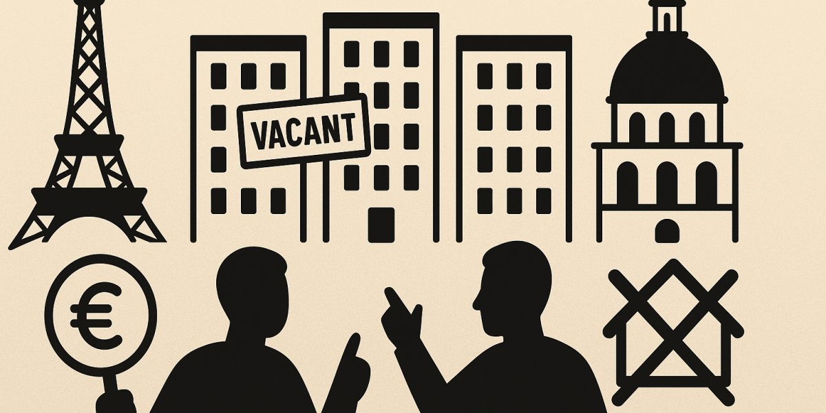 Façades d'immeubles parisiens illustrant le sujet des logements inoccupés à Paris