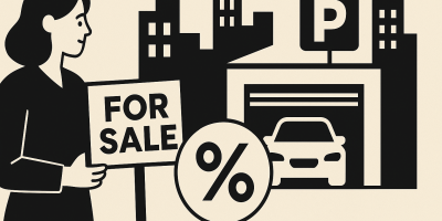 Emplacement de parking en centre-ville illustrant la montée des prix et l’intérêt des investisseurs pour les places et box privés