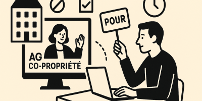 Personne remplissant une procuration et participant à une assemblée générale de copropriété à distance