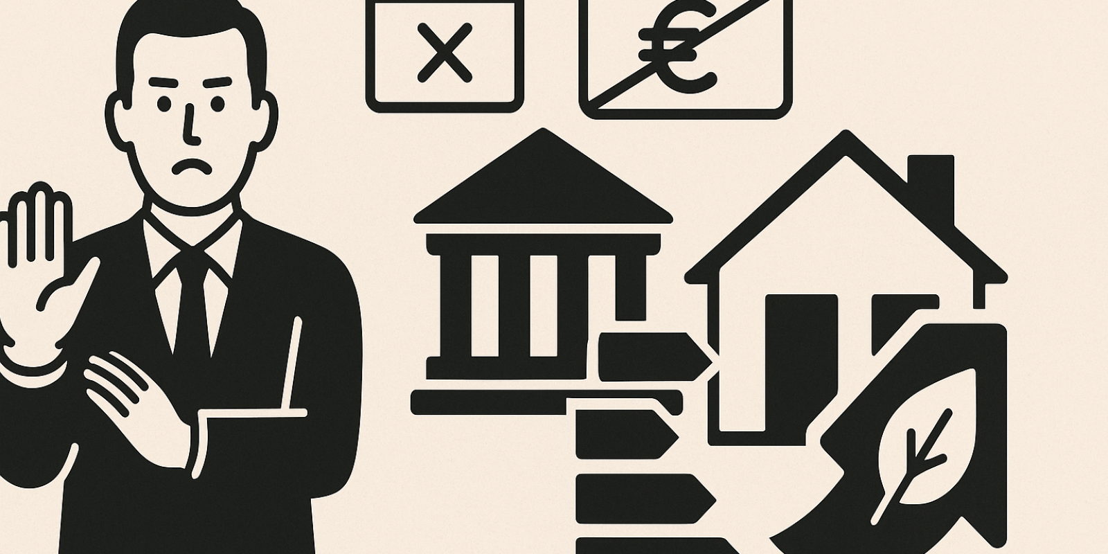 Illustration d'une rénovation énergétique avec des ouvriers et un chantier, symbolisant MaPrimeRénov' et les aides au logement