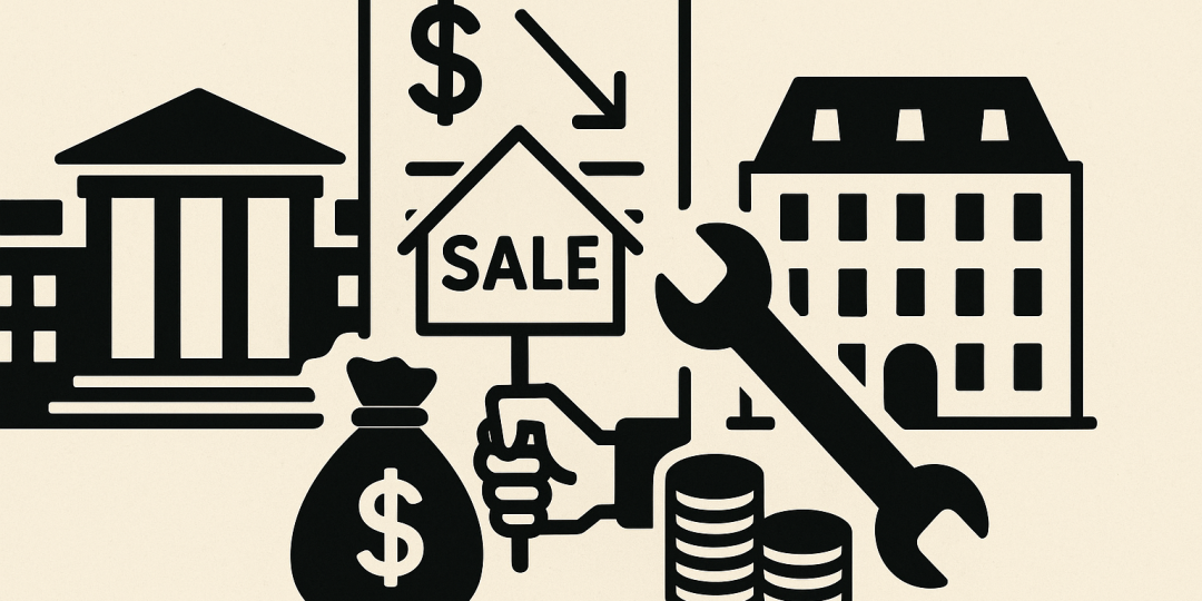 Illustration d'un bâtiment vendu par l'État représentant les cessions immobilières publiques