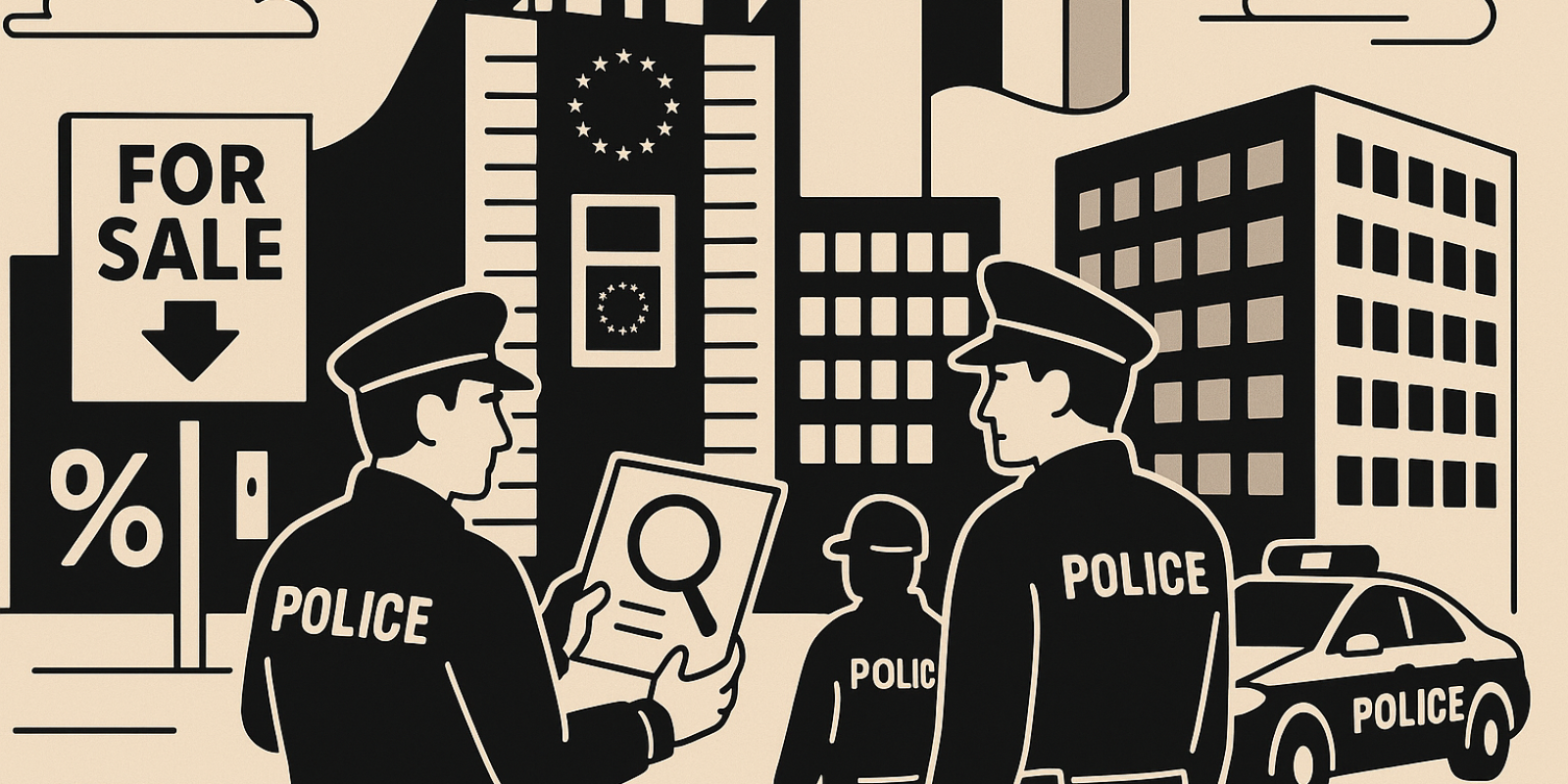 Façade des bâtiments de la Commission européenne à Bruxelles, symbolisant l’enquête sur la vente d’actifs immobiliers